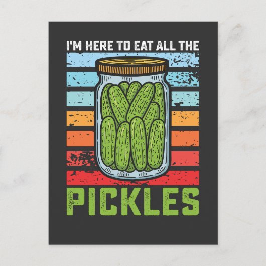 私は漬物の食べ全ヴィンテージに来た インビテーションポストカード (正面)