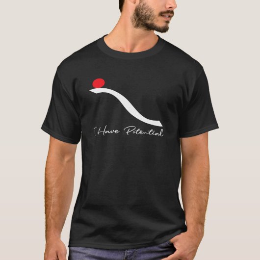 私は潜在的な科学おもしろい物理の可能性を持っているE Tシャツ (正面)