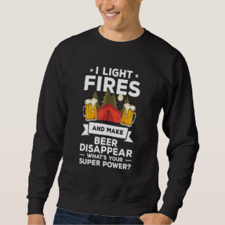 私は火を灯しビールを消す あなたの超能力は？ スウェットシャツ