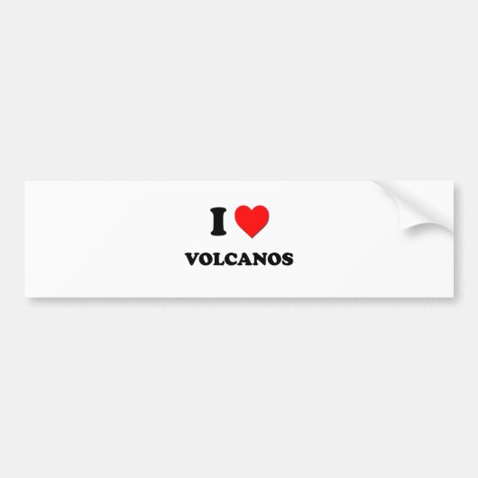 私は火山を愛します バンパーステッカー (正面)
