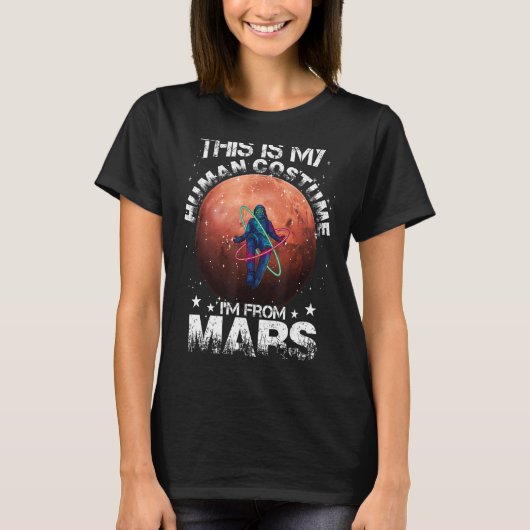 私は火星エイリアン宇宙宇宙飛行士 Tシャツ (正面)