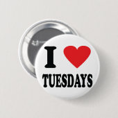 私は火曜日アイコンを愛します 缶バッジ (正面&裏面)