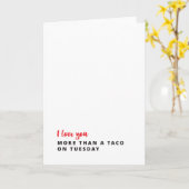 私は火曜日カードのタコスよりもっと愛します カード (黄色い花)