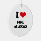 私は火災警報を愛します セラミックオーナメント (右)