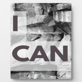 私は灰色の石の岩ができる フォトプラーク