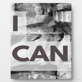 私は灰色の石の岩ができる フォトプラーク