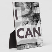 私は灰色の石の岩ができる フォトプラーク (側面)