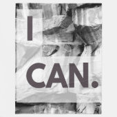 私は灰色の石の岩ができる フリースブランケット (正面)