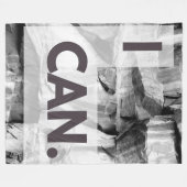 私は灰色の石の岩ができる フリースブランケット (正面(横))