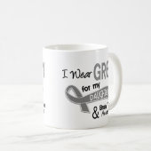 私は灰色42の娘の脳腫瘍を身に着けています コーヒーマグカップ (正面右)