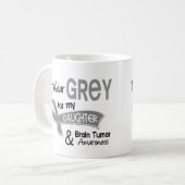 私は灰色42の娘の脳腫瘍を身に着けています コーヒーマグカップ (正面左)
