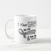 私は灰色42の娘の脳腫瘍を身に着けています コーヒーマグカップ (左)