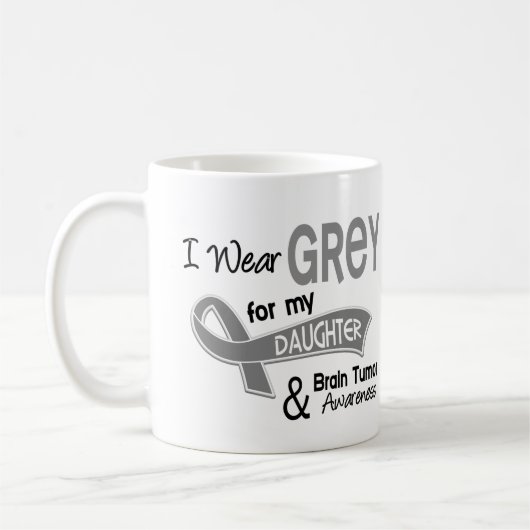 私は灰色42の娘の脳腫瘍を身に着けています コーヒーマグカップ (左)