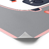 私は炊飯器ストーブが大好きリコッカーかわいい ポスター (角)