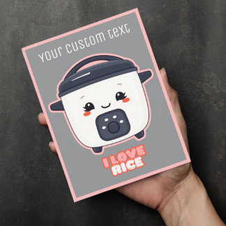 私は炊飯器ストーブが大好きリコッカーかわいい ポストカード