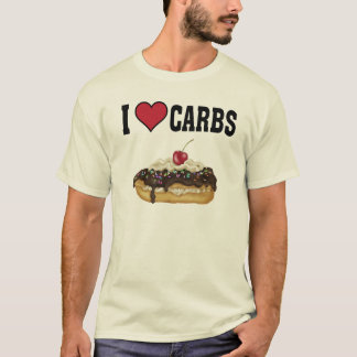 私は炭水化物が大好き Tシャツ