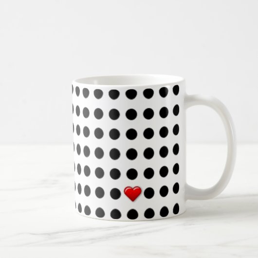 私は点を愛します コーヒーマグカップ (右)