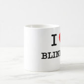私は点滅することを愛します コーヒーマグカップ (中央)