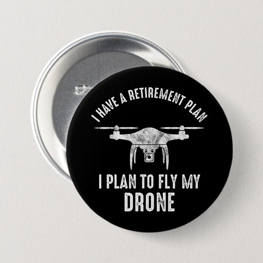 私は無人機を飛ばす予定の退職予定がある 缶バッジ (正面&裏面)