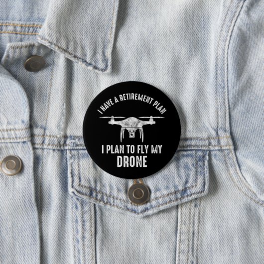 私は無人機を飛ばす予定の退職予定がある 缶バッジ (インサイチュ)