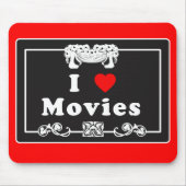 私は無声映画の眼識の映画を愛します マウスパッド (正面)