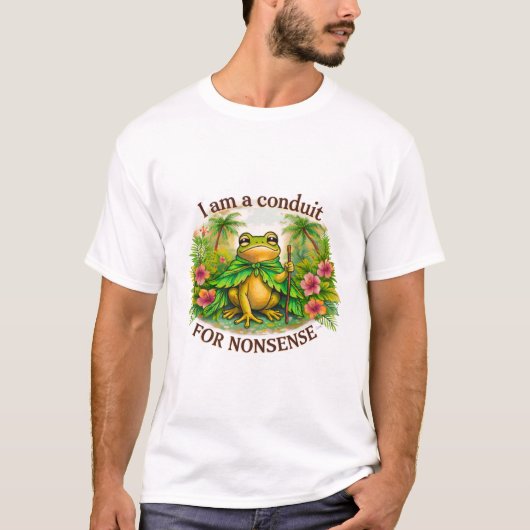 私は無意味な言葉の伝達者です Tシャツ (正面)