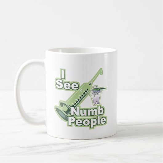 私は無感覚な人々に会います コーヒーマグカップ (左)