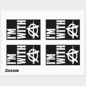 私は無政府状態だ 長方形シール (シート)