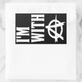 私は無政府状態だ 長方形シール (バッグ)