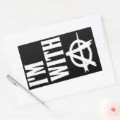 私は無政府状態だ 長方形シール (封筒)