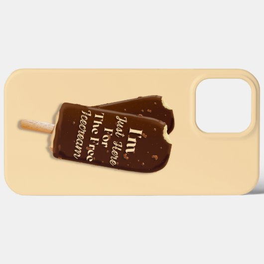 私は無料のアイスクリームの電話ケースのためにここにいる Case-Mate iPhoneケース (裏面 (横))