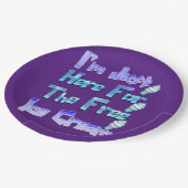 私は無料のアイスクリームを食べに来たおもしろい。 ペーパープレート (アングル)