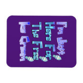 私は無料のアイスクリームを食べに来たおもしろい。 マグネット (横)