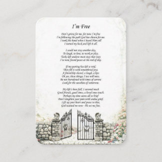 私は無料の追悼式カード エンクロージャーカード