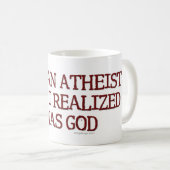 私は無神論的なユーモアの発言でした コーヒーマグカップ (正面右)