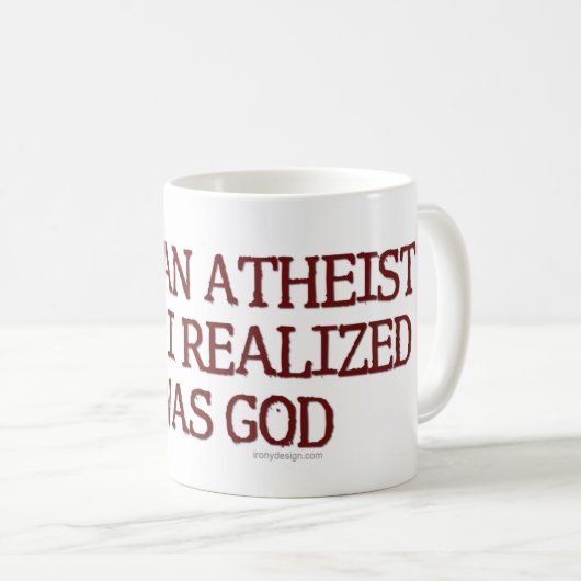 私は無神論的なユーモアの発言でした コーヒーマグカップ (正面右)