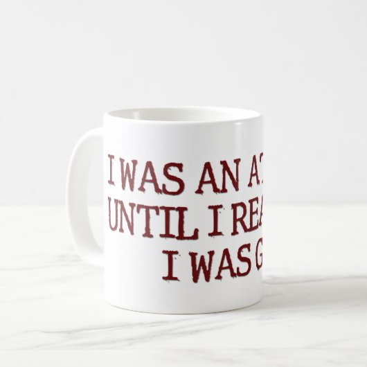 私は無神論的なユーモアの発言でした コーヒーマグカップ (正面左)