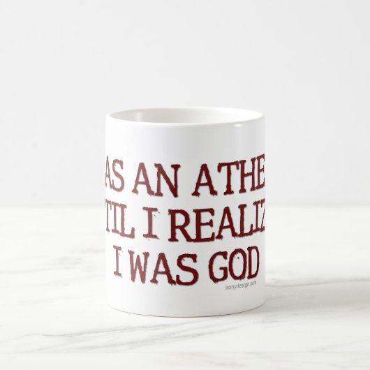 私は無神論的なユーモアの発言でした コーヒーマグカップ (中央)