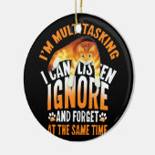 私は無視数々のして無視す聞るたい仕事忘れだ セラミックオーナメント (左)