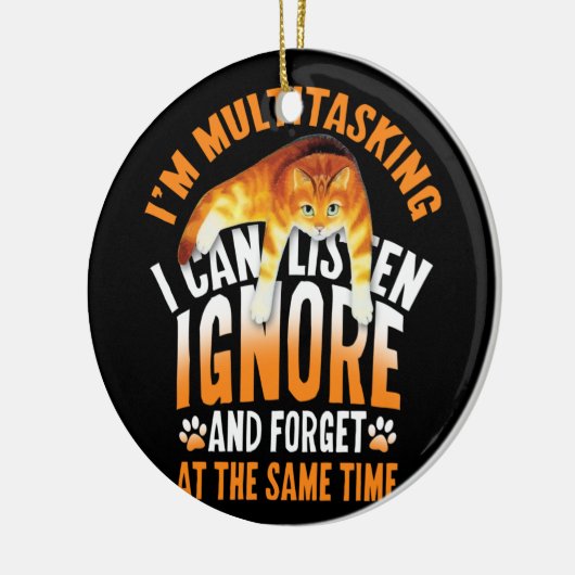 私は無視数々のして無視す聞るたい仕事忘れだ セラミックオーナメント (左)