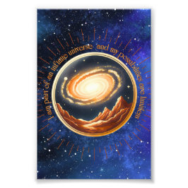 私は無限の宇宙の一部だ フォトプリント           