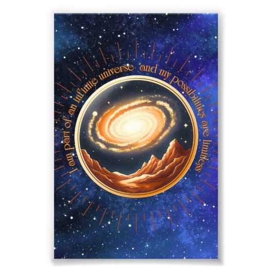 私は無限の宇宙の一部だ フォトプリント            (正面)