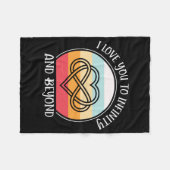 私は無限遠にあなたを愛している フリースブランケット (正面(横))