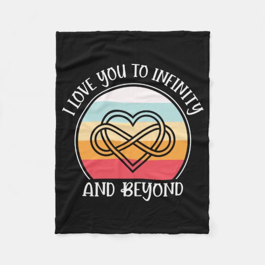 私は無限遠にあなたを愛している フリースブランケット (正面)