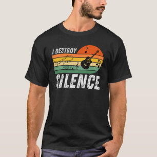 私は無音アコースティックギターミュージシャン Tシャツ