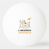 私は無音ドラマーをおもしろい破壊 卓球ボール (裏面)