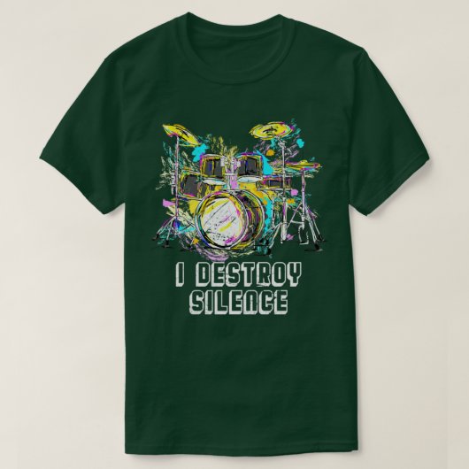 私は無音ドラムを破壊する Tシャツ (デザイン正面)