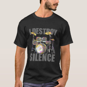 私は無音ドラムを破壊する Tシャツ