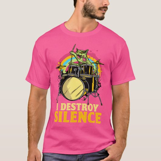 私は無音ドラムドラムを破壊する Tシャツ (正面)