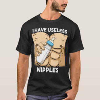 私は無駄な乳首を授乳パパ Tシャツ